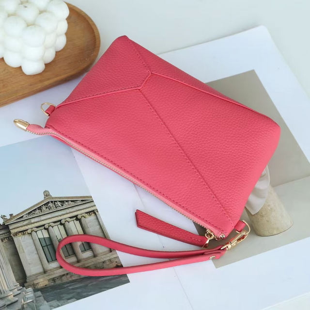 Leather Wristlet Bag