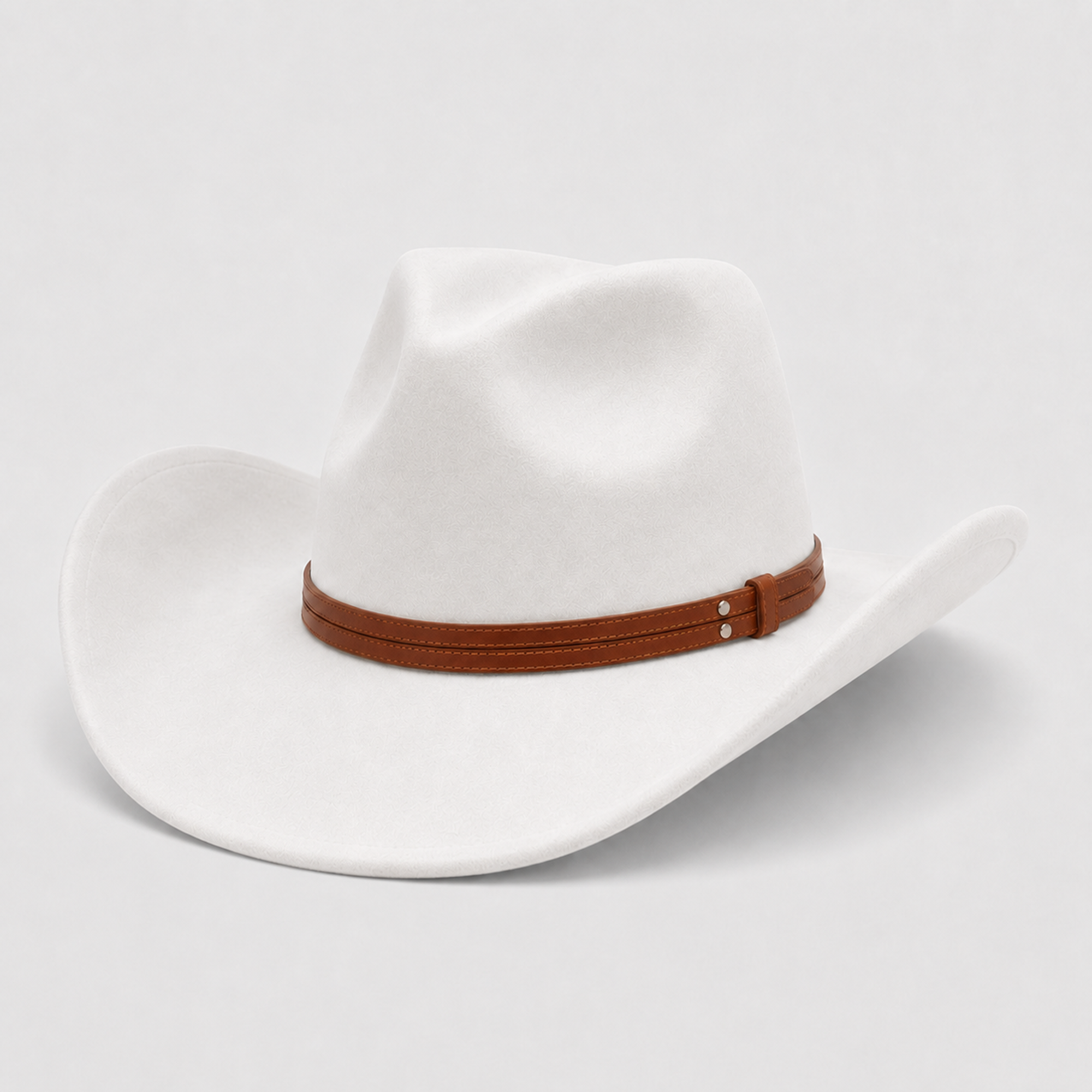 Double-Strand Western Leather Hat Band – Brown