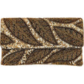 GOLDEN LEAF SEQUINS BEADED CLUTCH