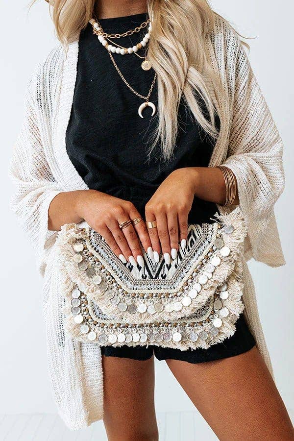 Modern Boho Aztec Clutch
