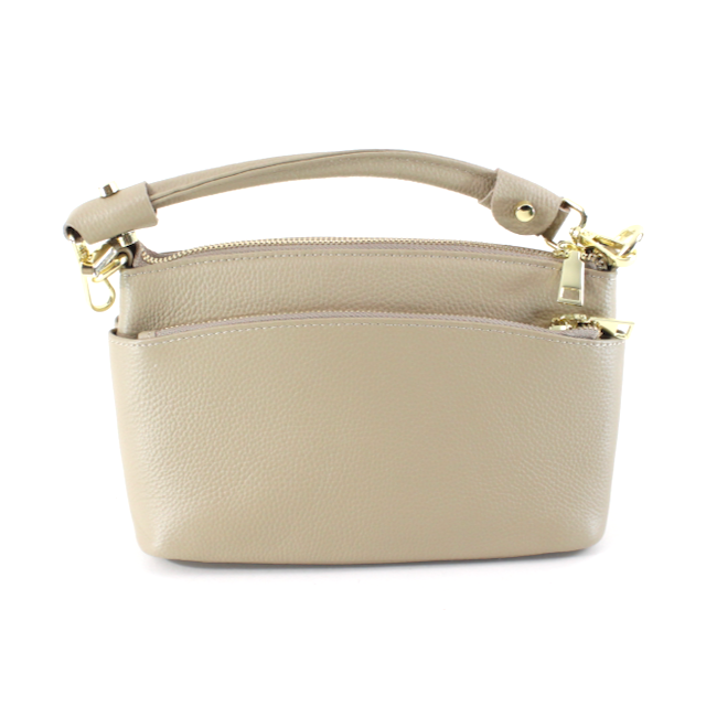 Dual-Carry Leather Crossbody Bag