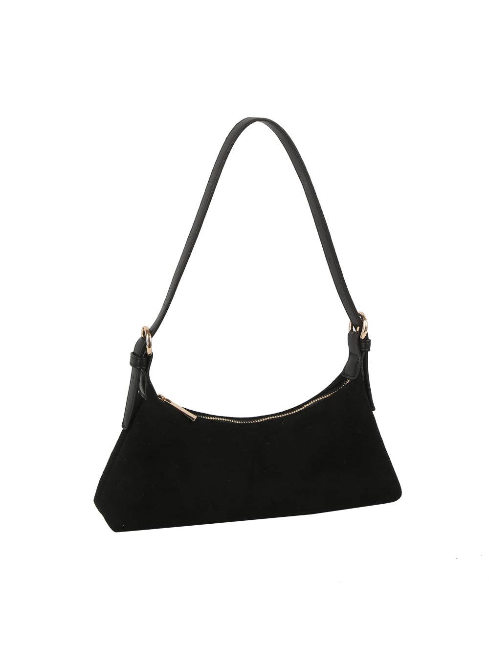 Slim Suede Shoulder Handbag