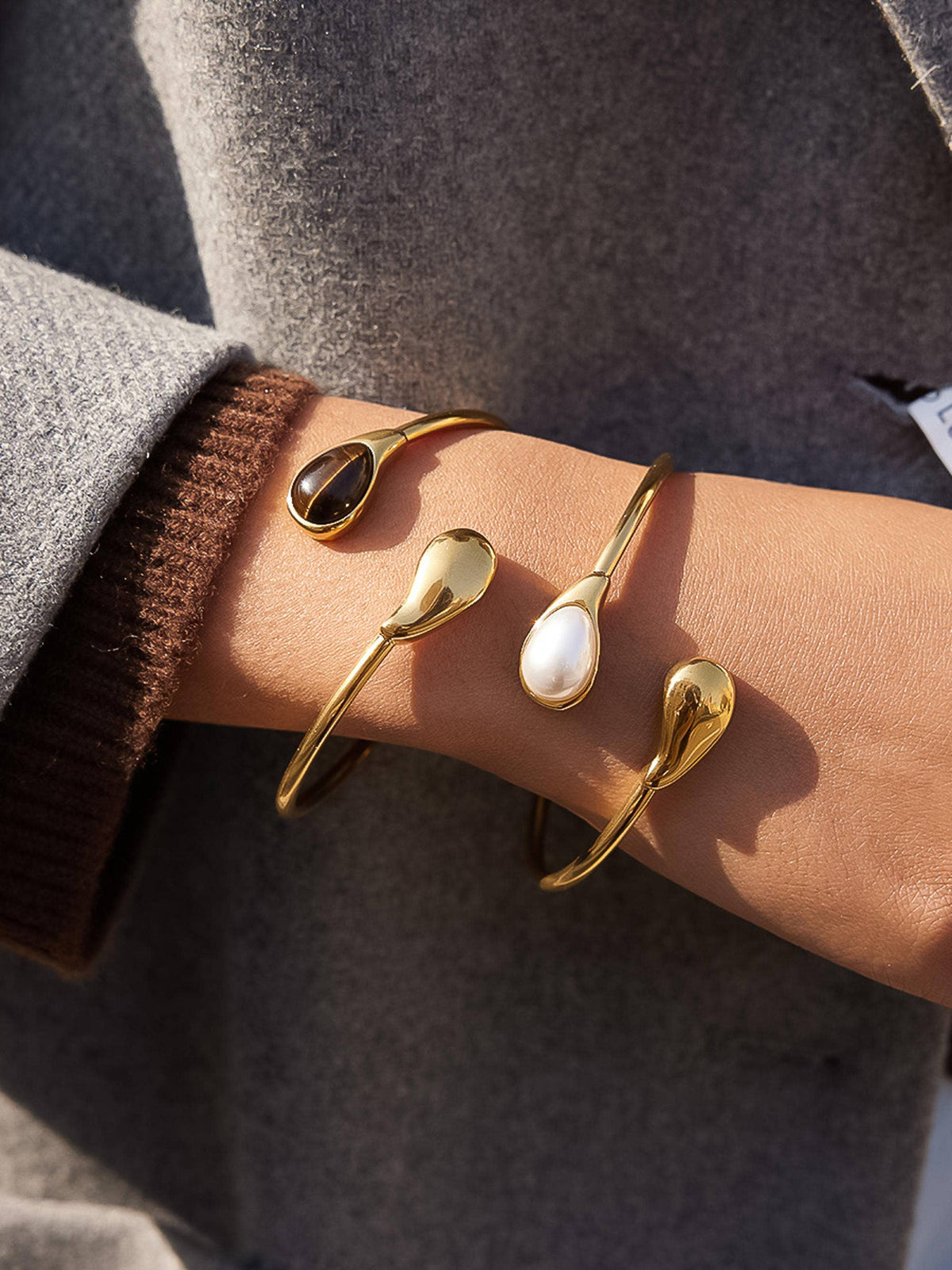 Harbor Cuff Stone Bracelet
