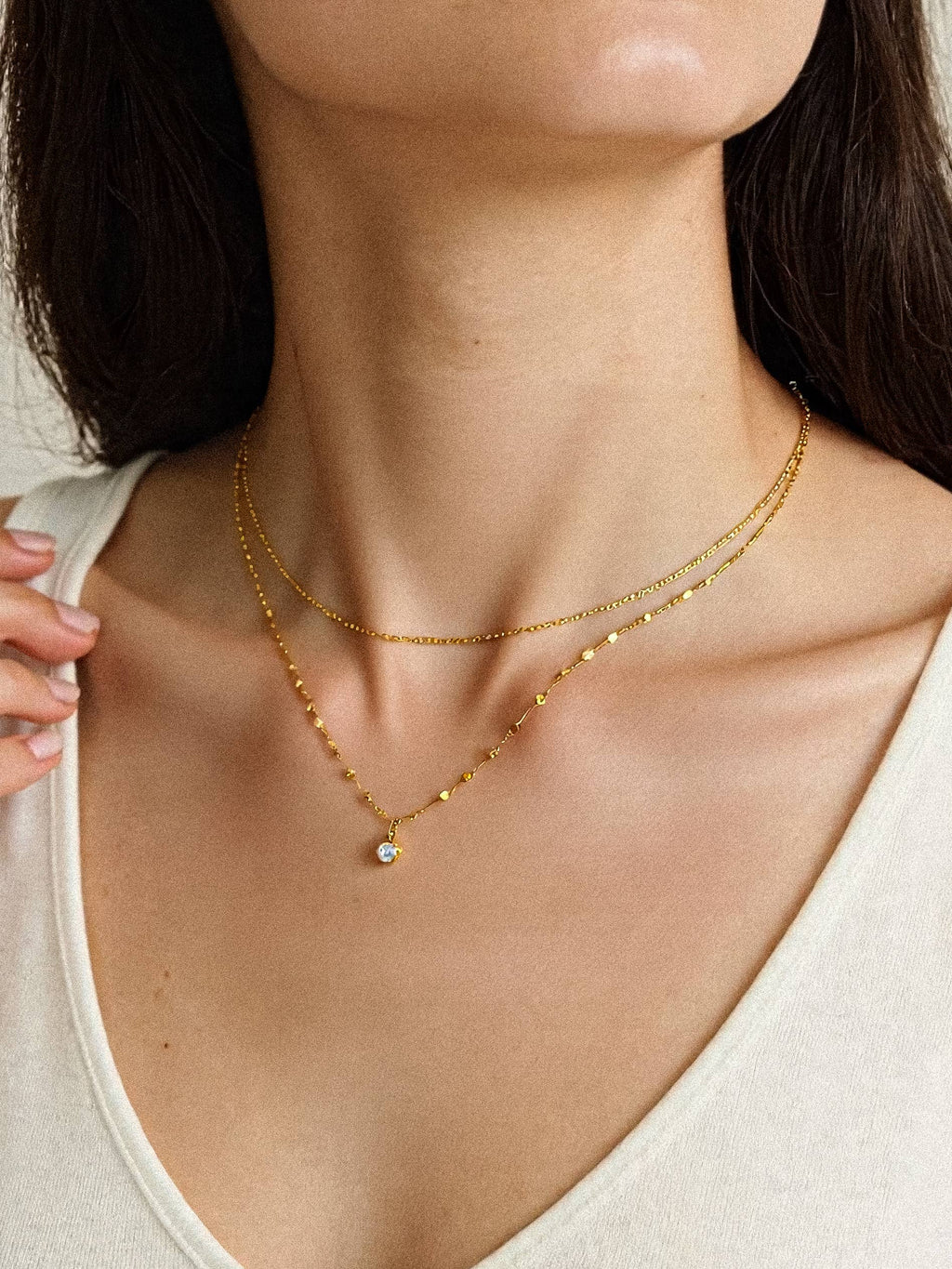 Stone Stacked Necklace