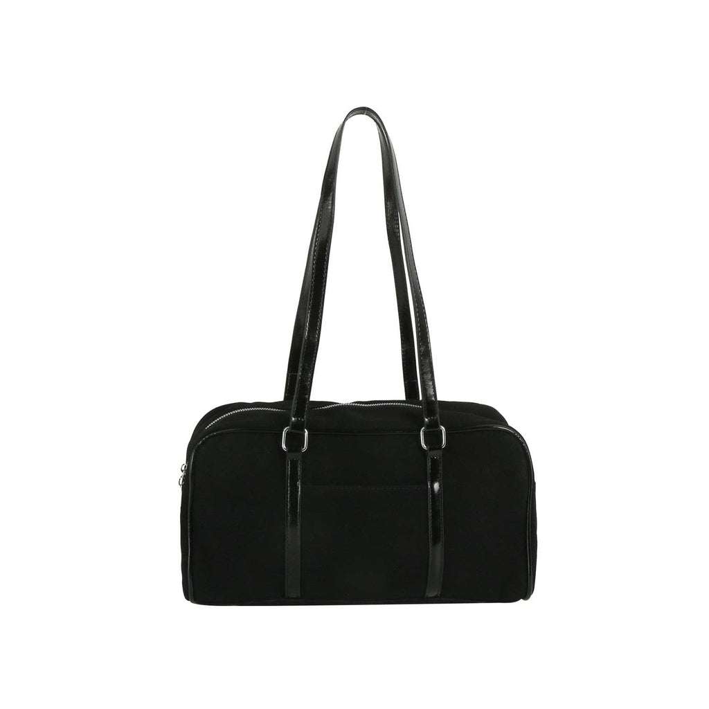 Sleek Suede Shoulder Tote