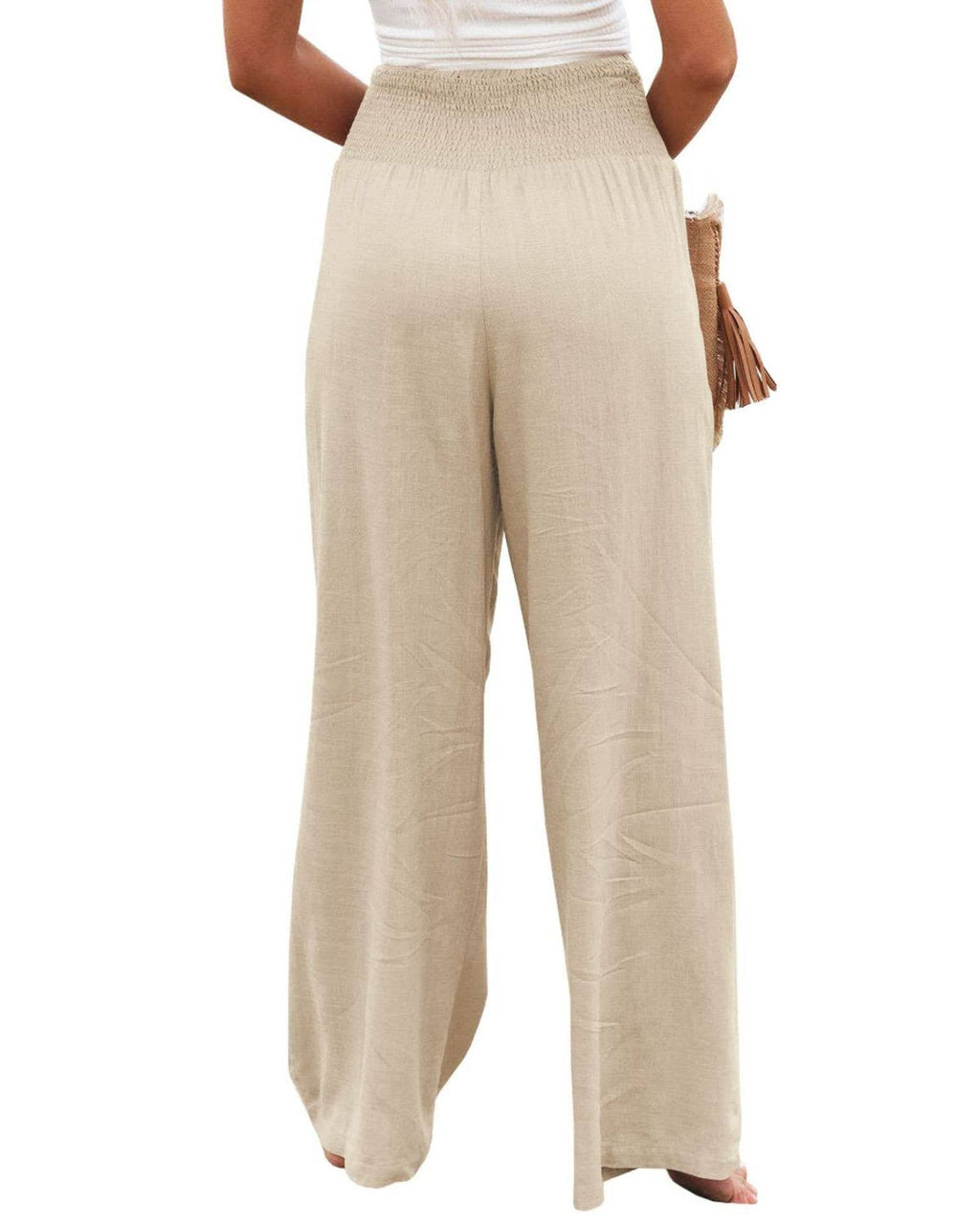 MID-RISE LINEN PANTS