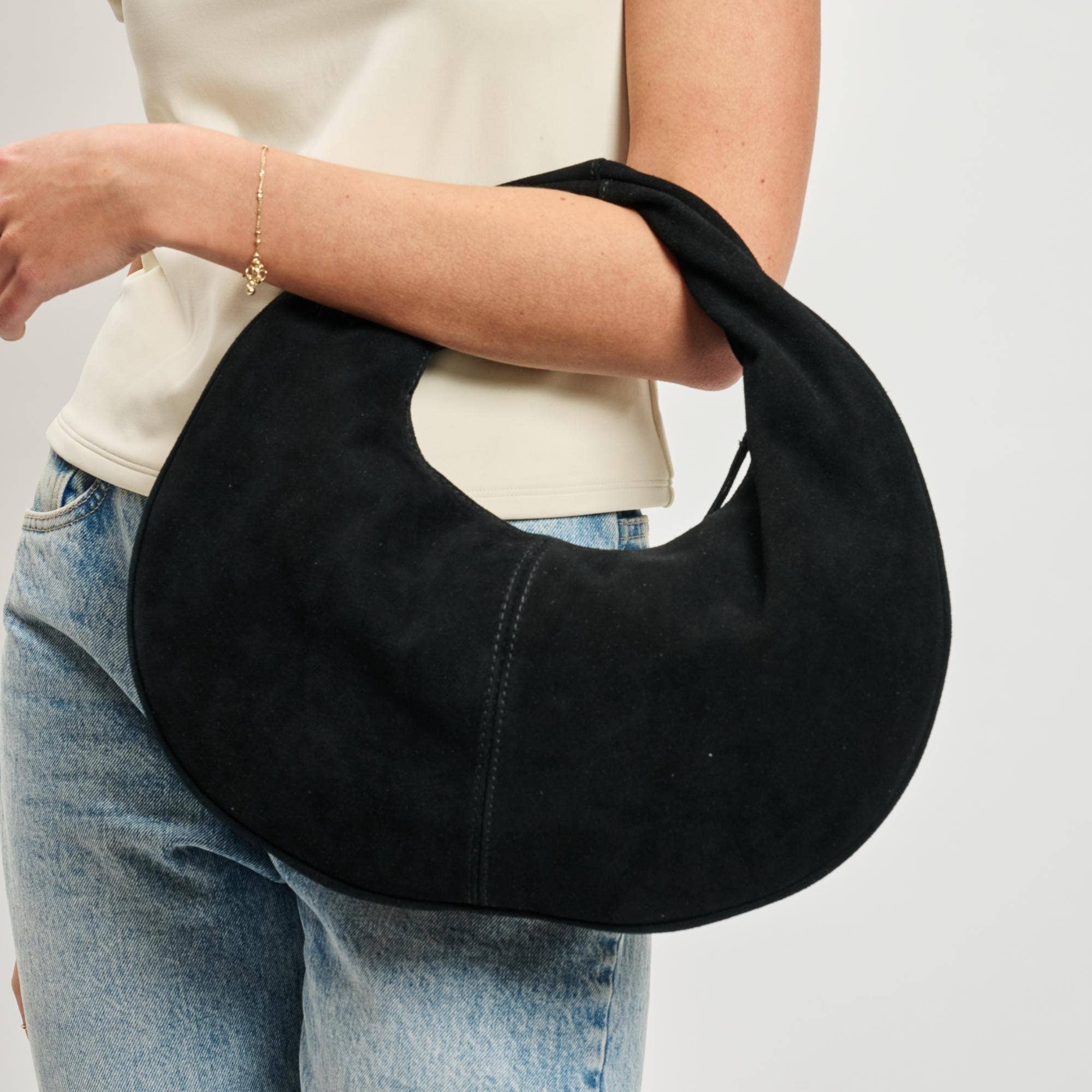 Genuine Suede Hobo