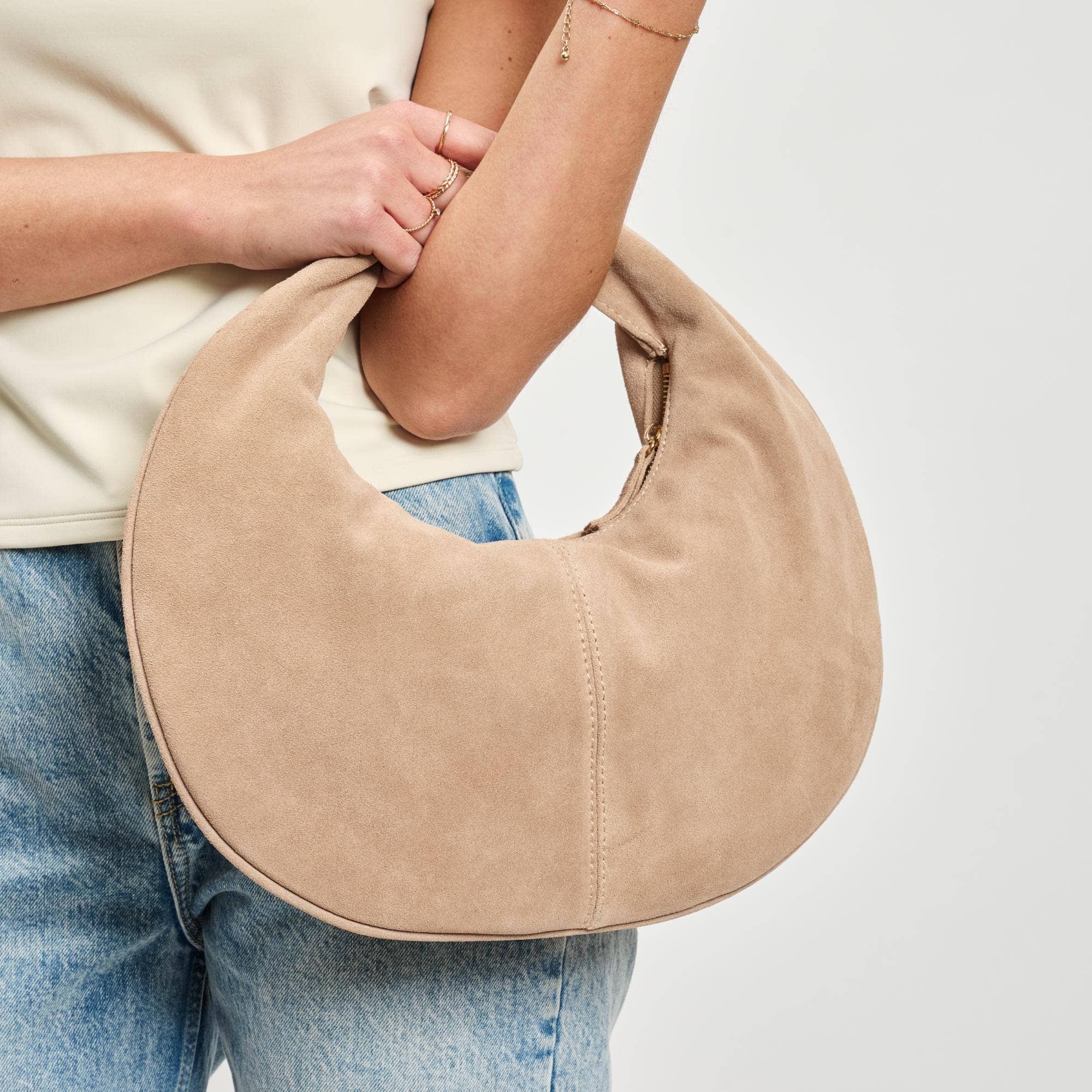 Genuine Suede Hobo
