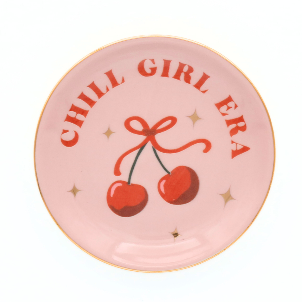 Round Trinket Tray- Chill Girl Era
