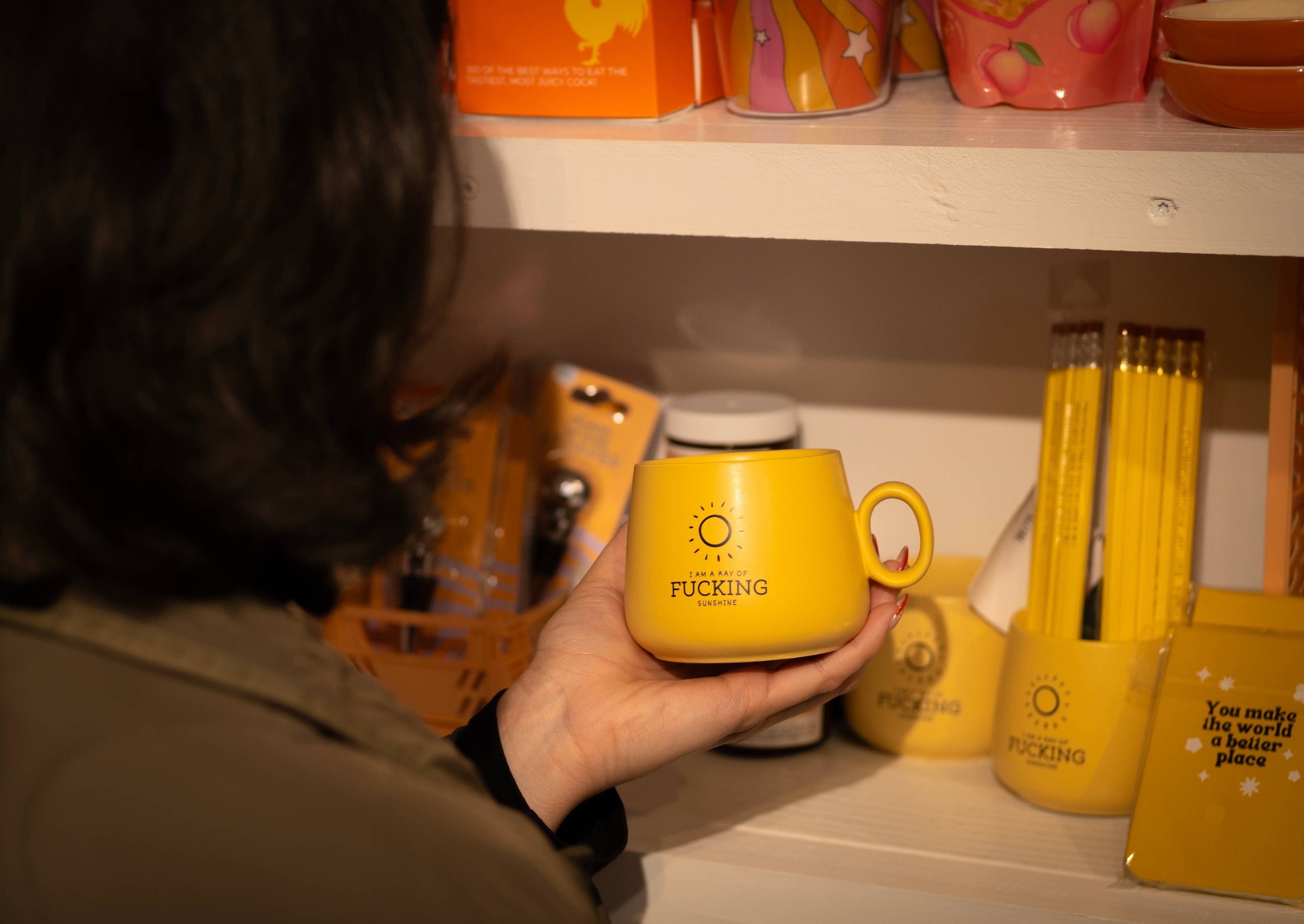 Cappuccino Mug- I Am A Ray of Fucking Sunshine