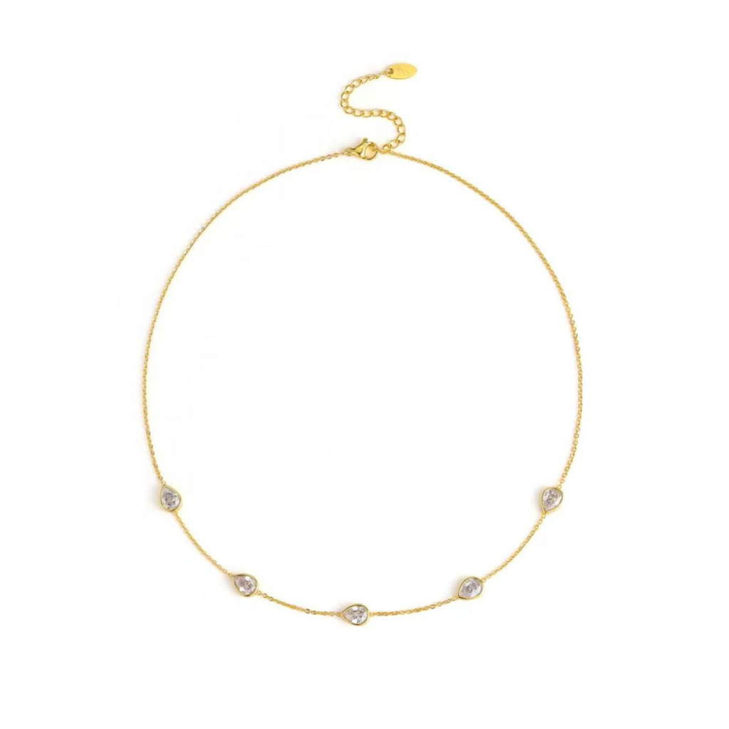 Teardrop Gem Necklace