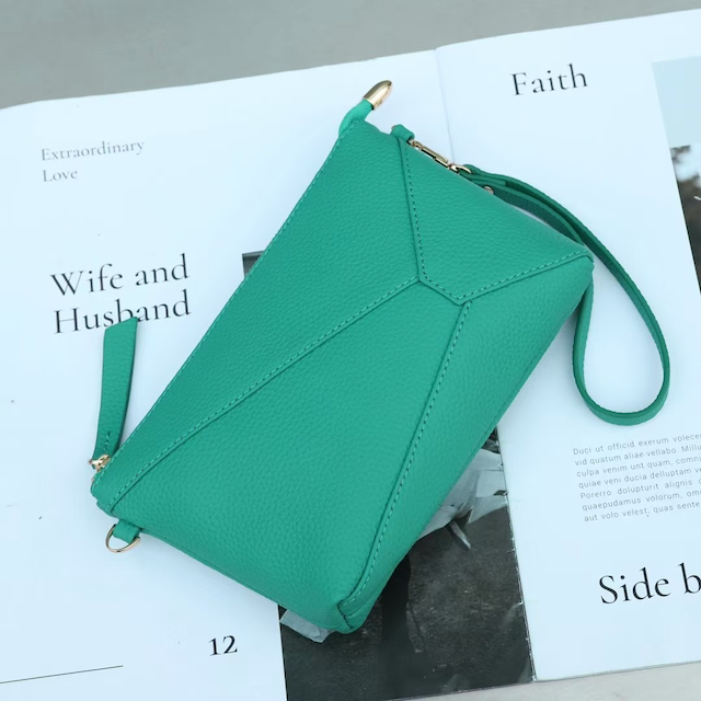 Leather Wristlet Bag