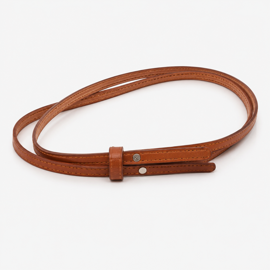 Double-Strand Western Leather Hat Band – Brown
