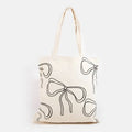 Ribbon Bow Tie Print Tote Bag