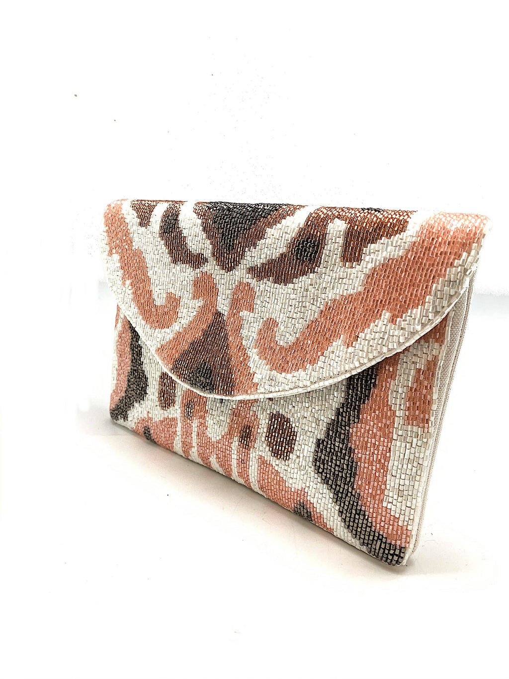 NUDE BEADED CLUTCH