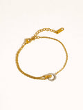 Lenora Two Tone Circle Bracelet