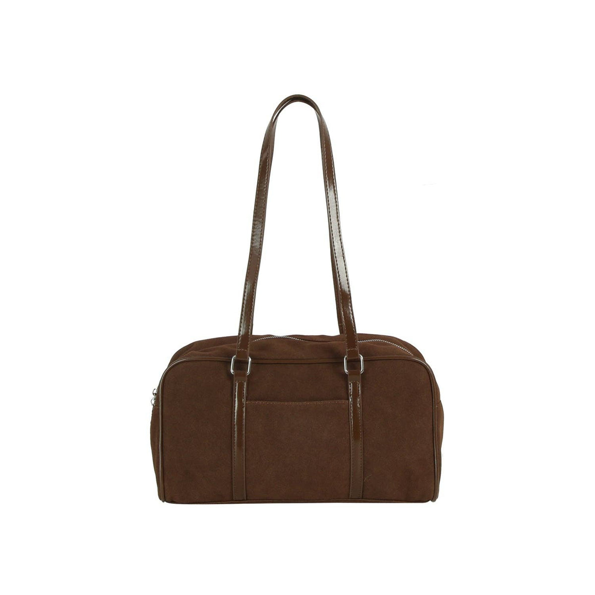Sleek Suede Shoulder Tote