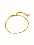 Gold Non-Tarnish Classic Beaded Chain Anklets