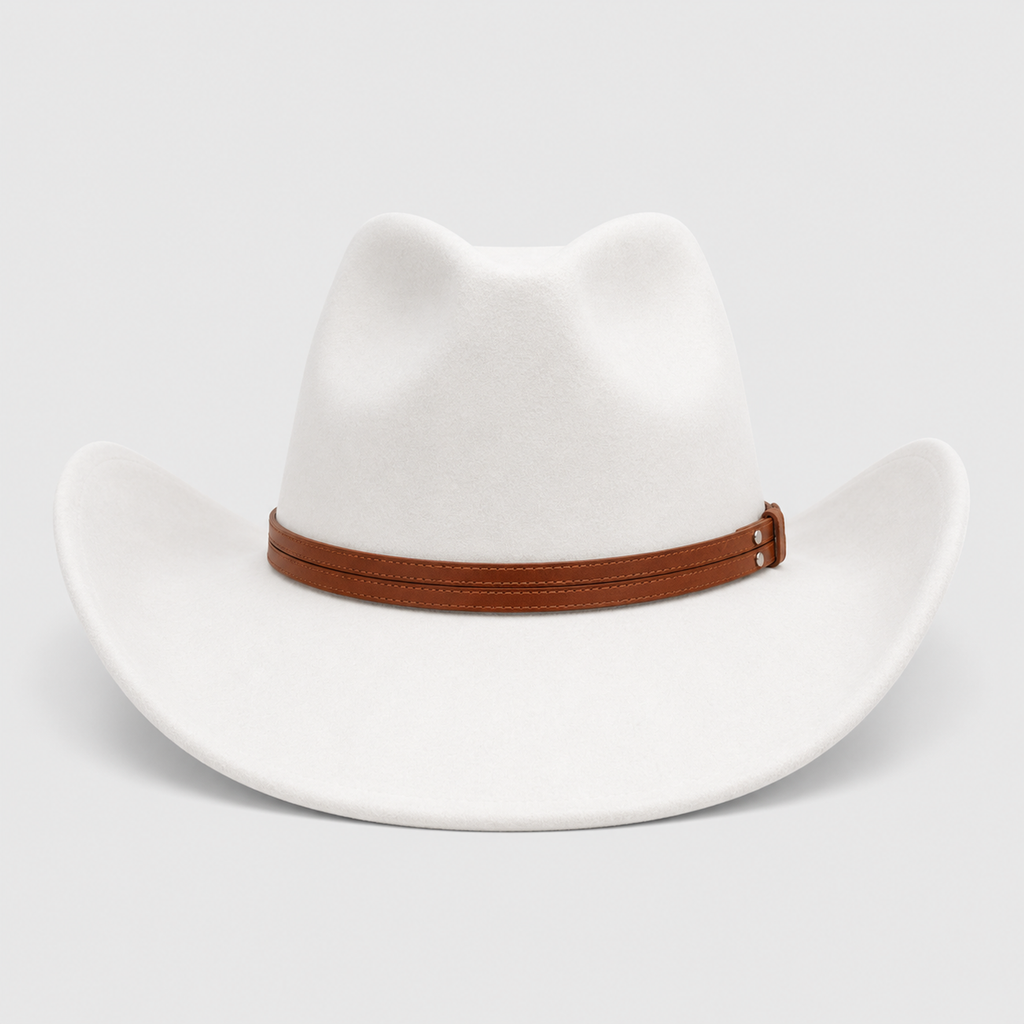 Double-Strand Western Leather Hat Band – Brown