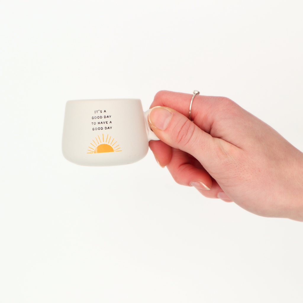 Cappuccino Mug Shot Glass- It's A Good Day