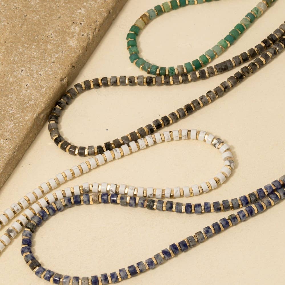 Semi Precious Stone Beaded Necklace