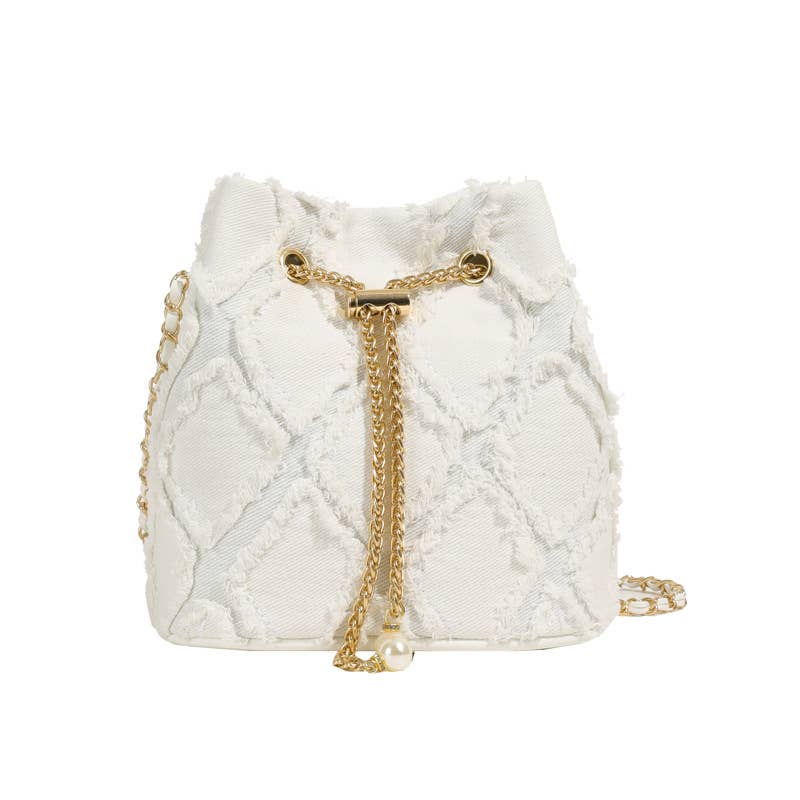 Denim bucket bag