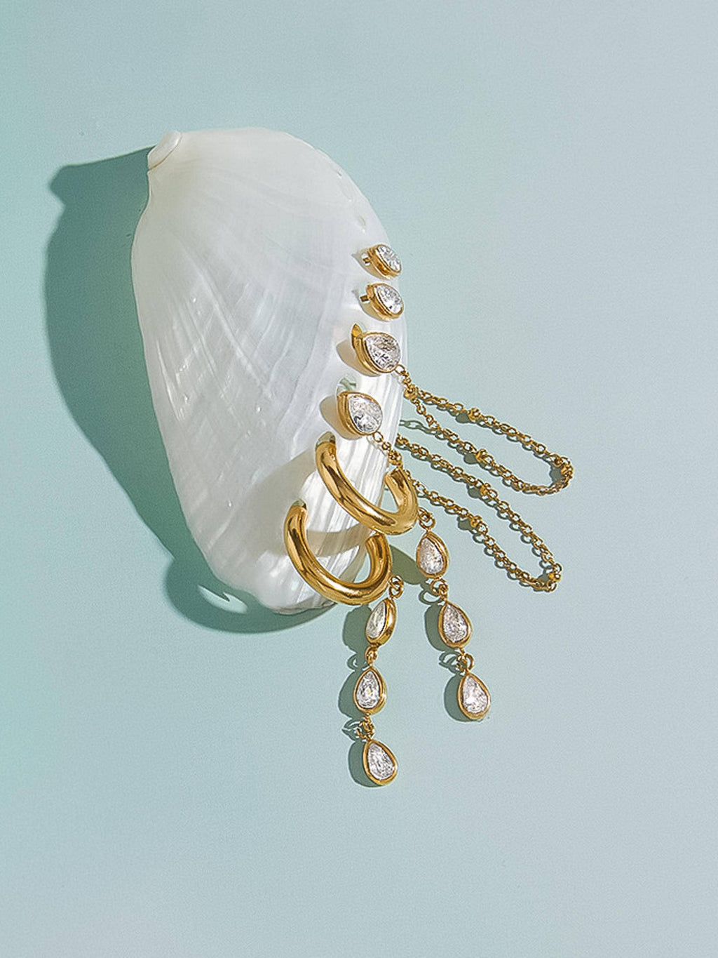 Chain Drop Earring Set