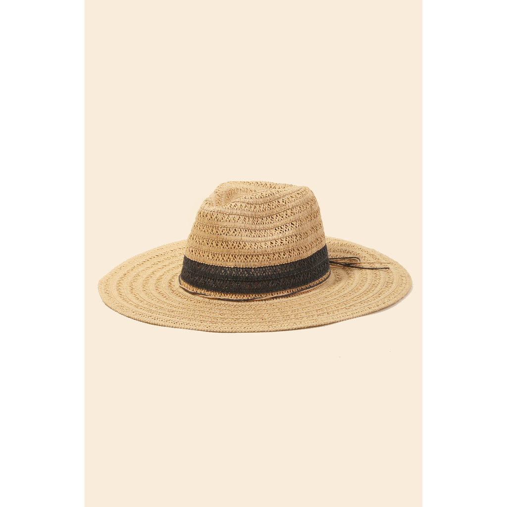 Straw Braided Ribbon Strap Sun Hat
