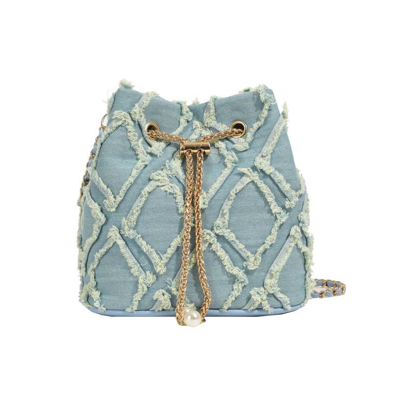 Denim bucket bag