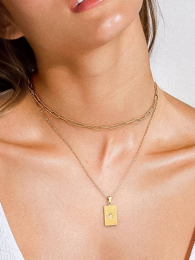 Layered Astro Chain Necklace