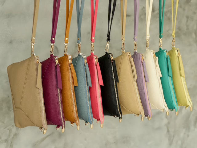 Leather Wristlet Bag