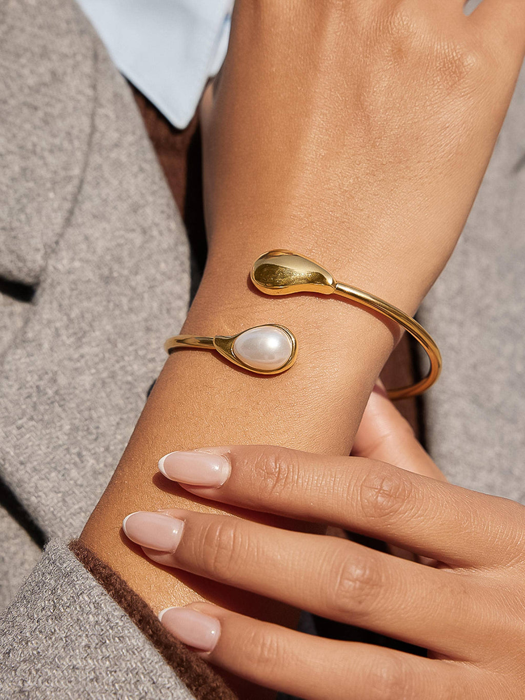 Harbor Cuff Stone Bracelet