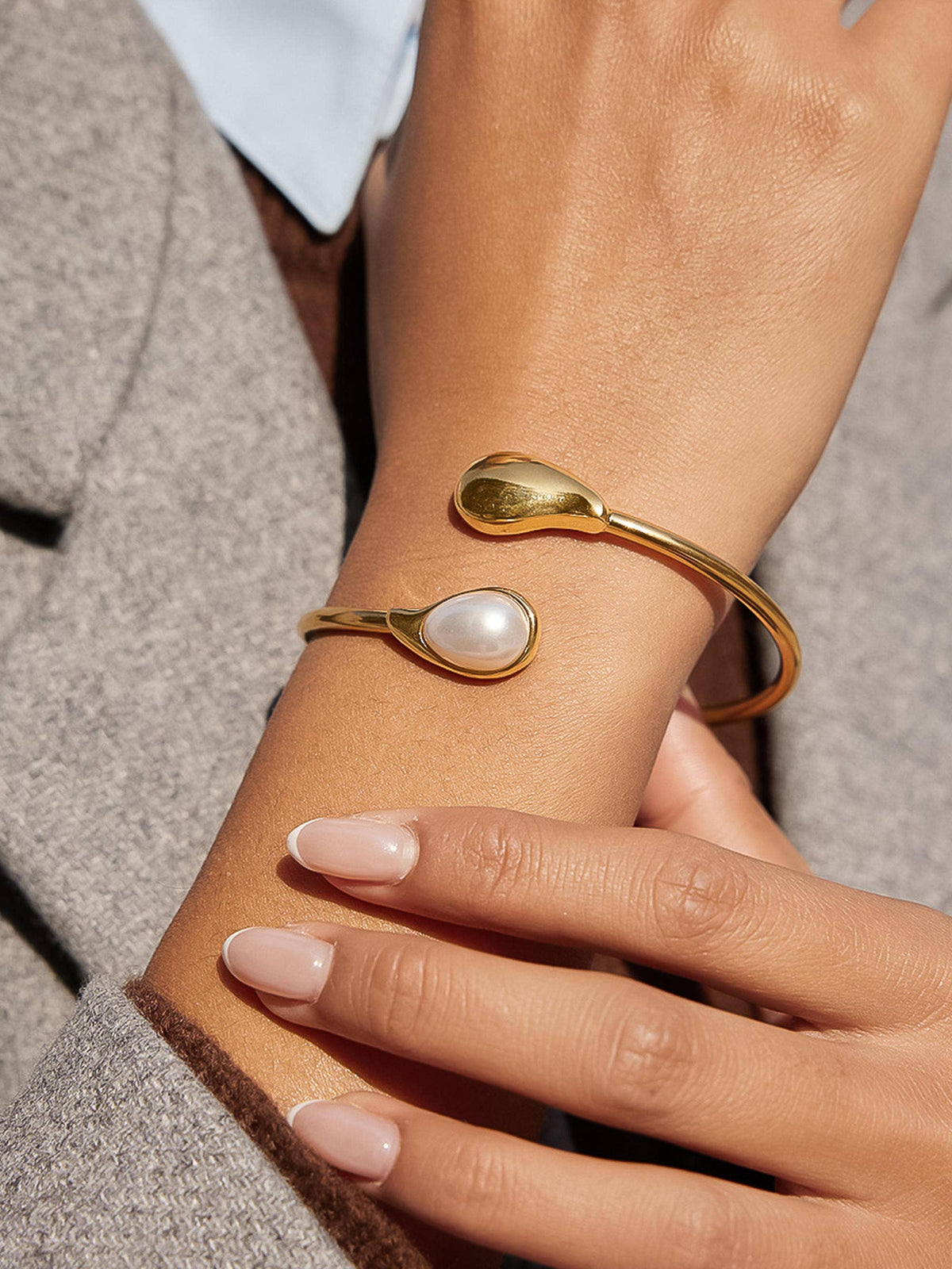 Harbor Cuff Stone Bracelet