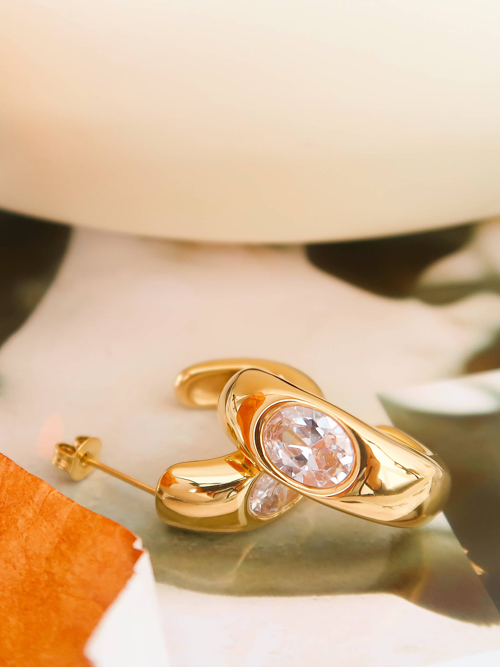 CZ Classic Hoop Earring