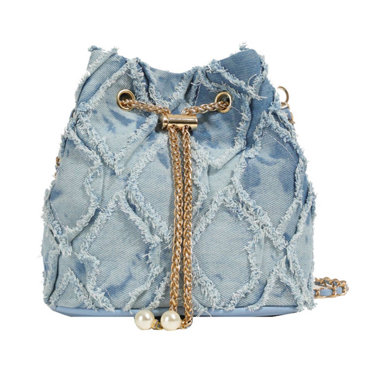 Denim bucket bag
