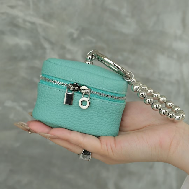 Leather Sling Key Chain Mini Purse Charm