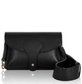 Italian Leather Crossbody Bag With Wide Strap