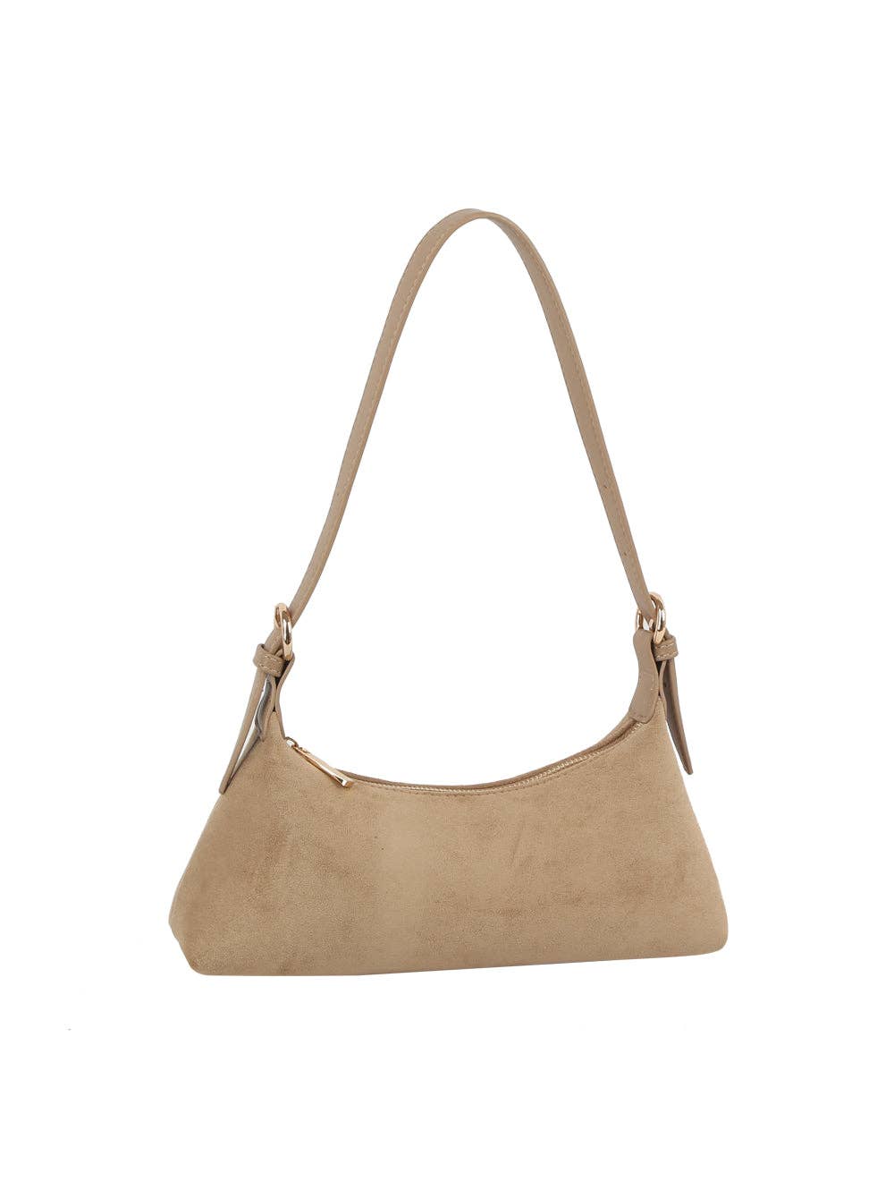 Slim Suede Shoulder Handbag