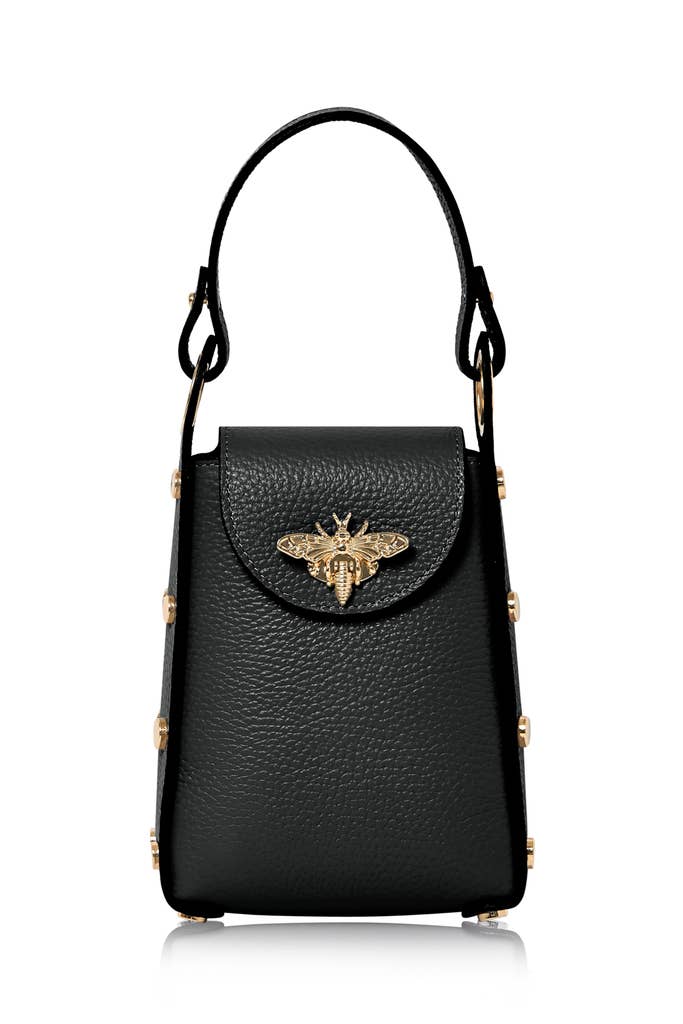 Italian Genuine Leather Mini Bee Bag