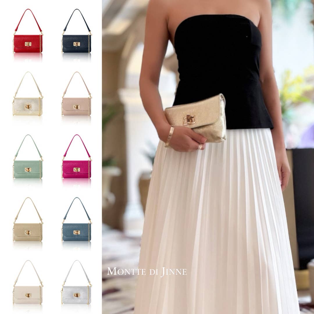 Italian Genuine Leather Shoulder + Crossbody Bag