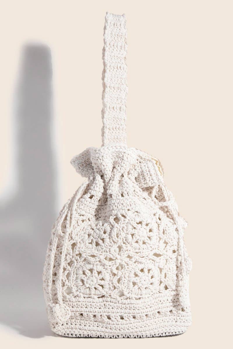 Intricate Braided Single Strap Drawstring Bag