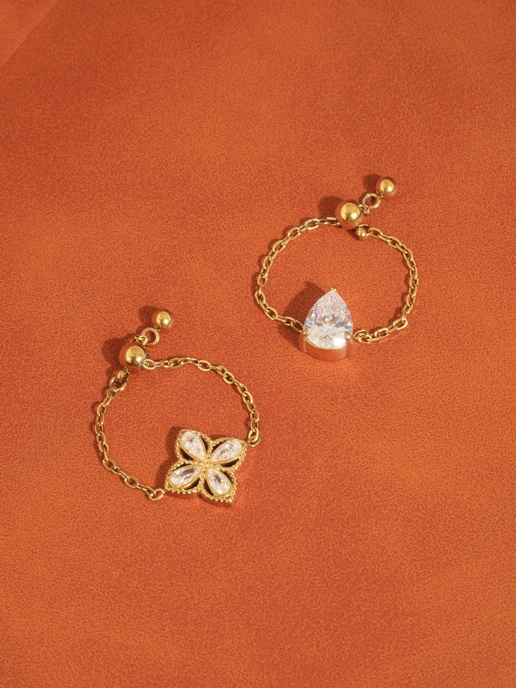 Alora Pear Chain Ring