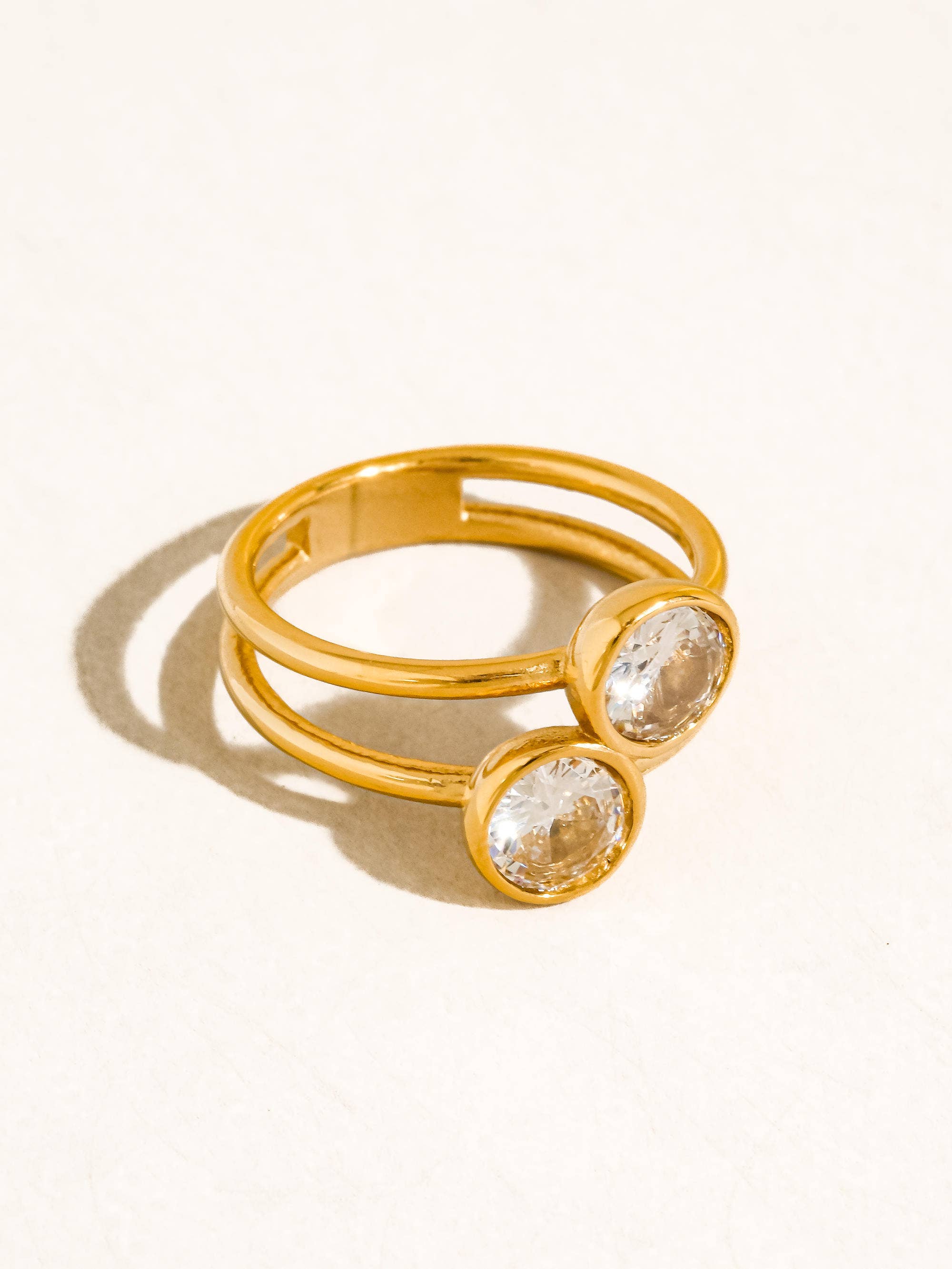 Double Stoned Ring