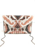 NUDE BEADED CLUTCH