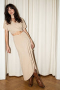 Wrap Skirt and Crop Top Set