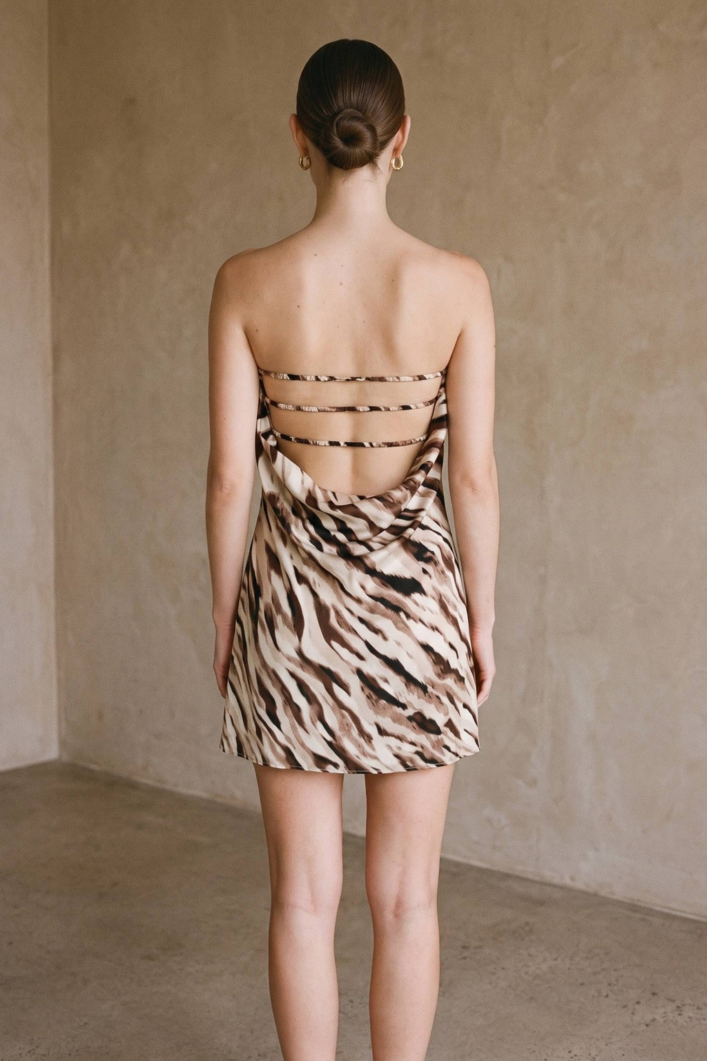 Open Back Strapless Mini Dress